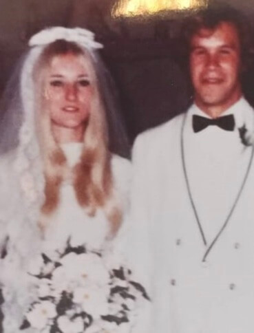 Bobbi and Nick during their big day on August 27, 1971. 